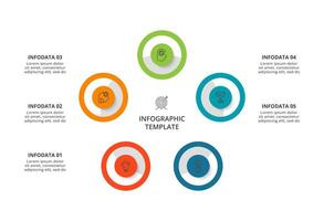Creative concept for infographic with 5 steps, options, parts or processes. Business data visualization. vector