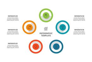 Creative concept for infographic with 5 steps, options, parts or processes. Business data visualization. vector