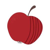 plano mano dibujado manzana con textura ilustración. estacional fruta. linda elementos para para menú, diseño, volantes, bandera. otoño platos concepto. vector