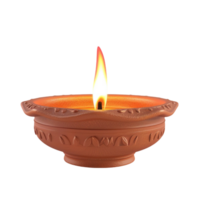 Generated AI Oil lamp flame, candle,diwali lamp isolated on transparent background png
