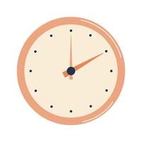 reloj icono en minimalista plano estilo, Temporizador en blanco antecedentes. negocio mirar. diseño elemento para proyecto, bandera, invitación. vector
