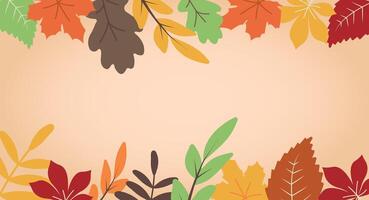 resumen otoño antecedentes con otoño hojas. de colores elementos para diseño decorativo en el otoño festival, encabezamiento, bandera, web, pared decoración, tarjetas antecedentes ilustración. vector
