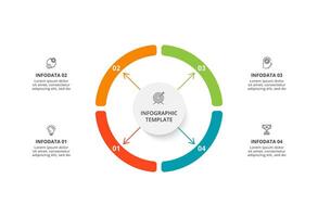 Creative concept for infographic with 4 steps, options, parts or processes. Business data visualization. vector