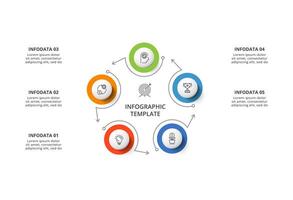 creativo concepto para infografía con 5 5 pasos, opciones, partes o procesos. negocio datos visualización. vector