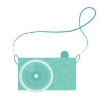 Retro camera. Flat illustration isolated on white background. Element for print, banner, card, brochure, logo. vector