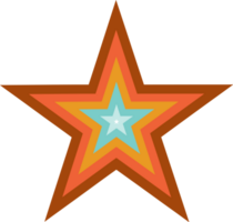 retro farbig Mitte Jahrhundert Star geometrisch Design png