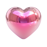 Generated AI Elegant Pink Heart isolated on transparent background png