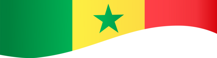 Senegal flag wave png