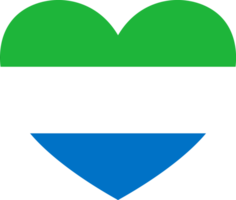 Sierra Leone vlag hart vorm png