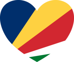 Seychelles flag heart shape png