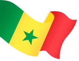 Senegal bandeira onda png
