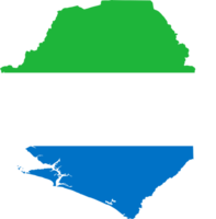 Sierra leone Karte Flagge png