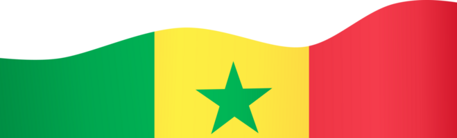 Senegal flag wave png