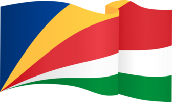 Seychellen Flagge Welle png
