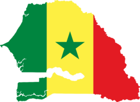Senegal carta geografica bandiera png