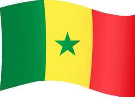 Senegal Flagge Welle png