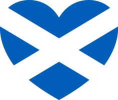 Escocia bandera corazón forma png