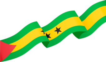 Sao Tome and Principe flag wave png