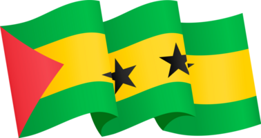 Sao Tome and Principe flag wave png