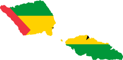 Sao Tome and Principe map flag png