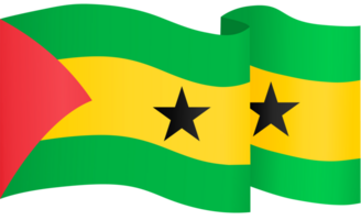Sao Tome and Principe flag wave png
