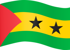 Sao Tome and Principe flag wave png