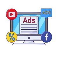 Illustration of online advertising vector