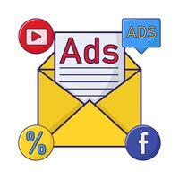 Illustration of mail advertising vector