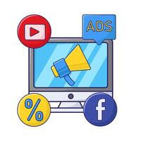 Illustration of online advertising vector