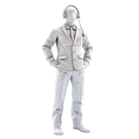 genererad ai 3d kostym affärsperson mänsklig kropp formell ha på sig isolerat på transparent bakgrund png