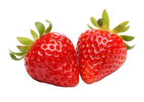 fresa aislado. fresas aislar. entero, medio, cortar fresa en blanco. fresas aislar. lado ver orgánico fresas lleno profundidad de campo. con recorte camino. png