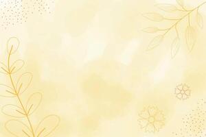 acuarela ligero amarillo primavera resumen fondo, digital cuadro. mano pintado resumen acuarela antecedentes con flores y hojas, ilustración vector