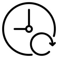 refresh line icon vector