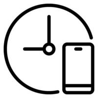 handphone line icon vector