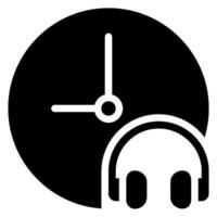 headphone glyph icon vector