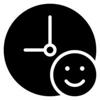 happy glyph icon vector