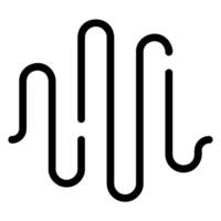 waves line icon vector