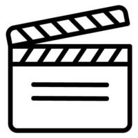 action clapper line icon vector