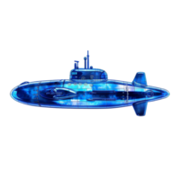 Generated AI Submarine isolated on transparent background png
