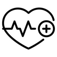 heart beat line icon vector