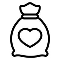 money bag line icon vector