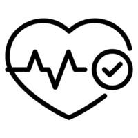 health check line icon vector