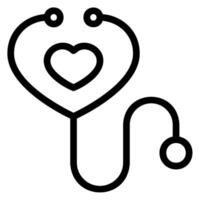 stethoscope line icon vector