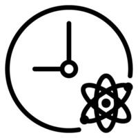 atoms line icon vector