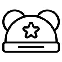baby hat line icon vector