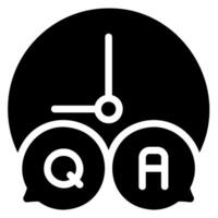 qa glyph icon vector