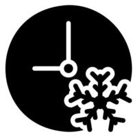 snow glyph icon vector