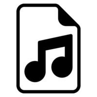 audio archivo glifo icono vector