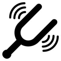 tuning fork glyph icon vector