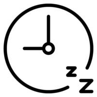 sleep line icon vector